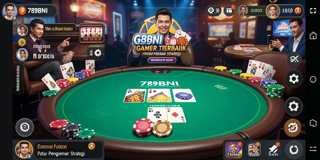 Tampilan menarik dari gameplay Poker di 789BNI.