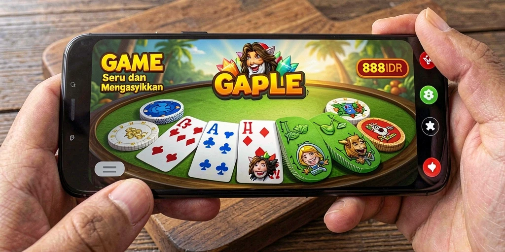 Screenshot 888IDR menampilkan gameplay Gaple yang seru dan menyenangkan.