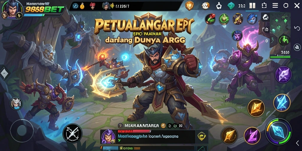 Gambaran aksi seru dalam gameplay ARPG 988BET.