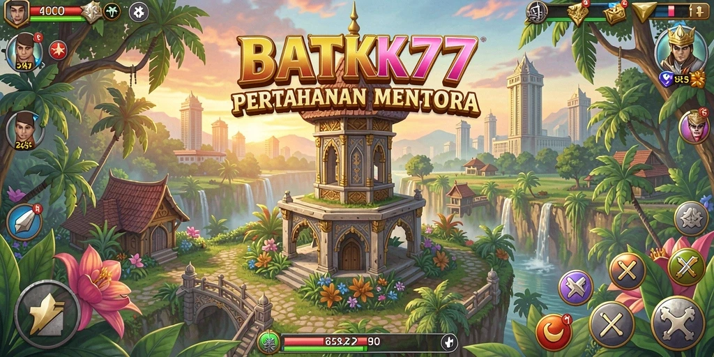 Tangkapan layar gameplay BATIK77 menampilkan menara yang siap beraksi melawan musuh.