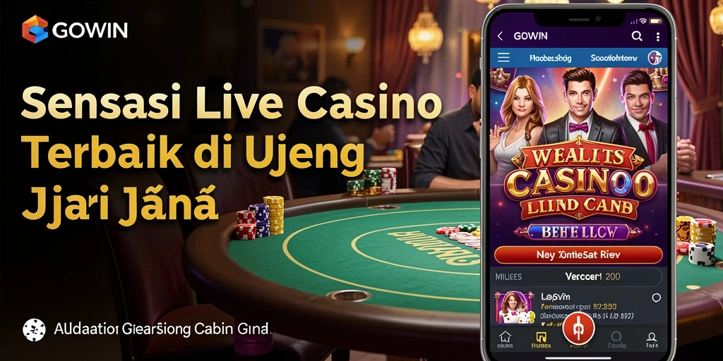 Screenshot GOWIN menunjukkan momen mendebarkan di permainan Live Casino.
