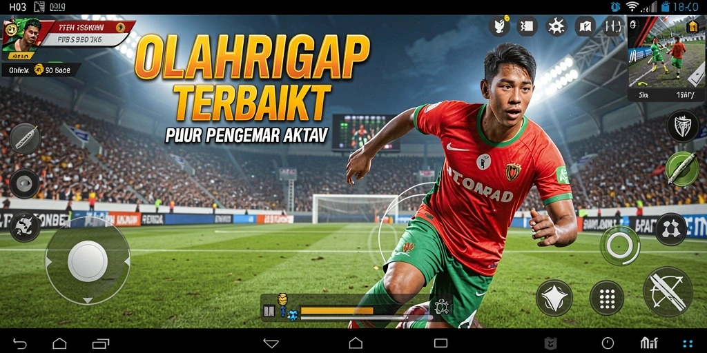 Screenshot gameplay H03 yang menampilkan aksi seru dalam olahraga.