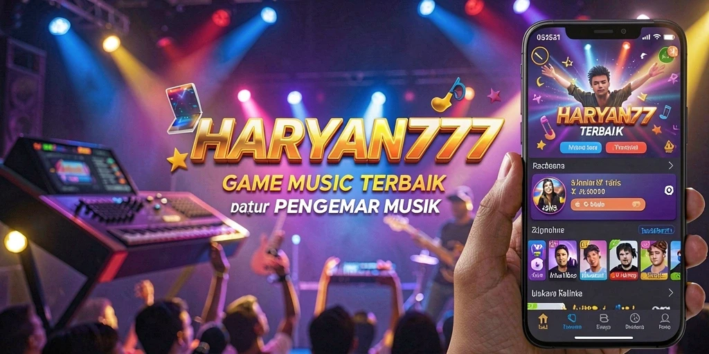 Tampilan gameplay seru dalam HARAPAN777 dengan berbagai jenis musik.