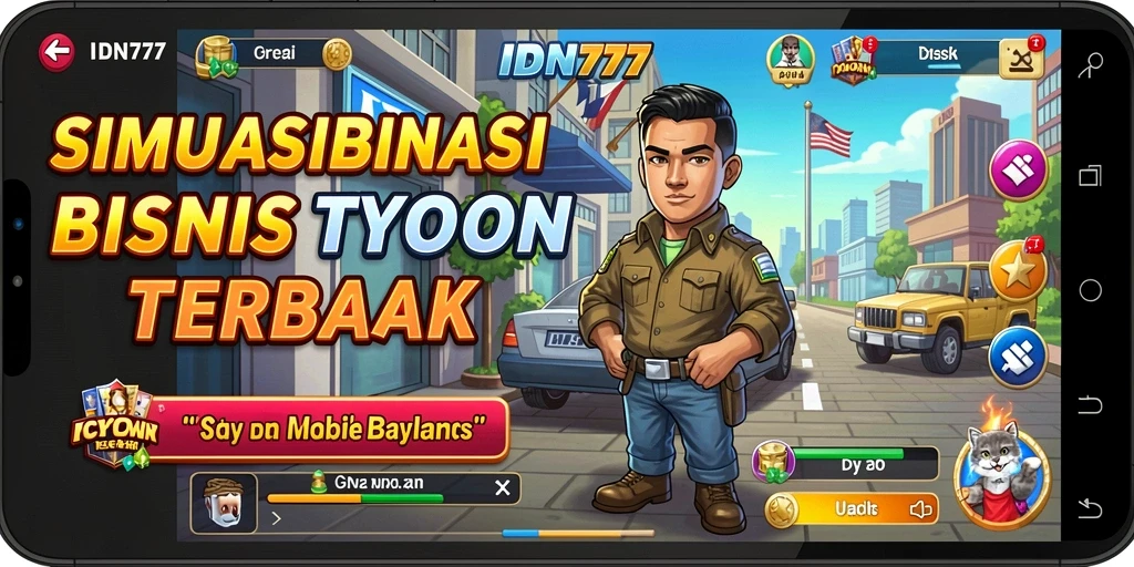Screenshot IDN777 menampilkan gameplay simulasi bisnis yang mengasyikkan.
