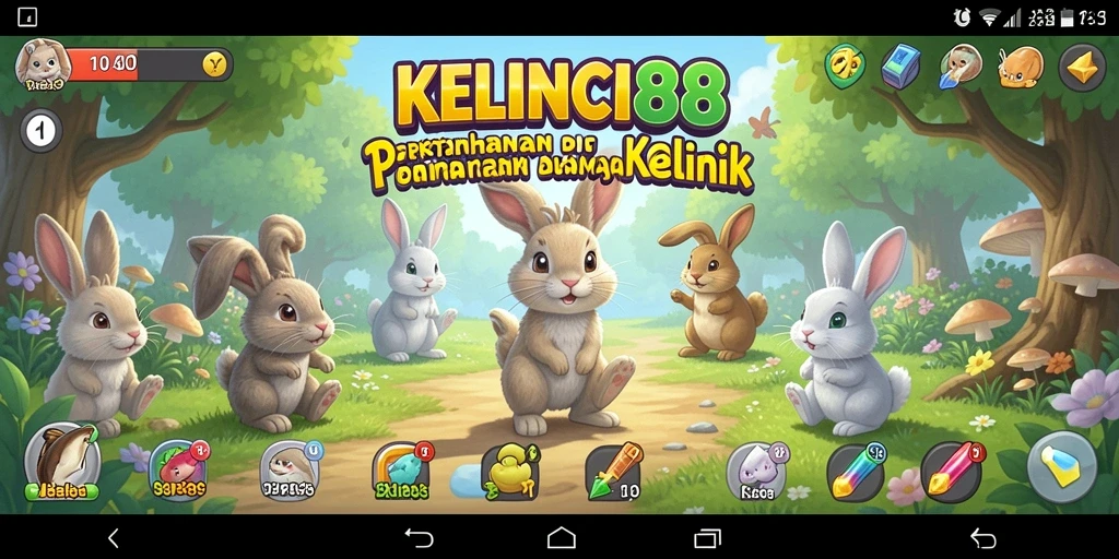 Gameplay KELINCI88 yang penuh warna dan menegangkan di level Tower Defense.