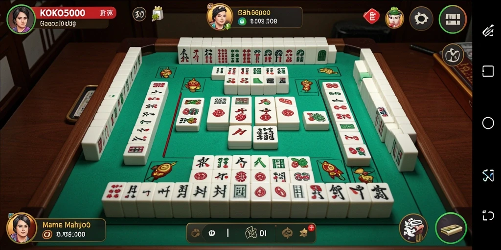 Tampilan gameplay Mahjong yang seru dan menantang di KOKO5000.