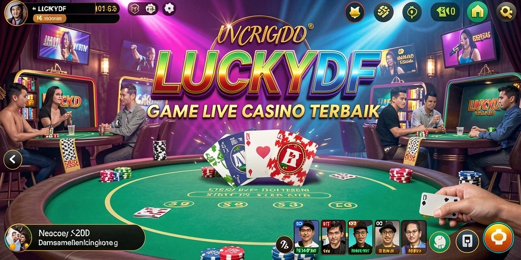Tampilan gameplay Live Casino LUCKYDF yang menarik dan menegangkan.