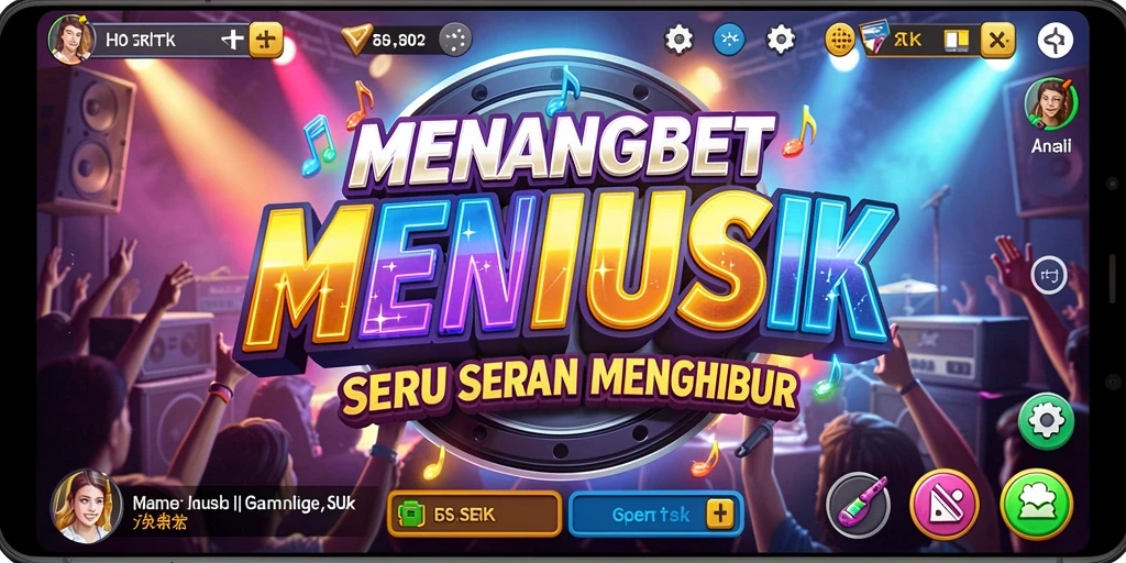 Screenshot MENANGBET menampilkan suasana permainan musik yang penuh energi.