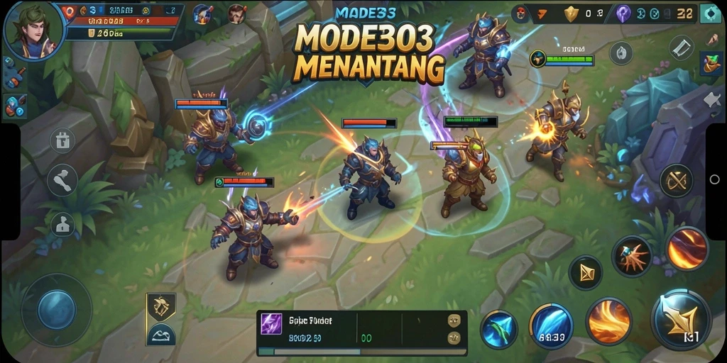 Tampilan gameplay seru dari MODE303 dengan karakter yang beragam.