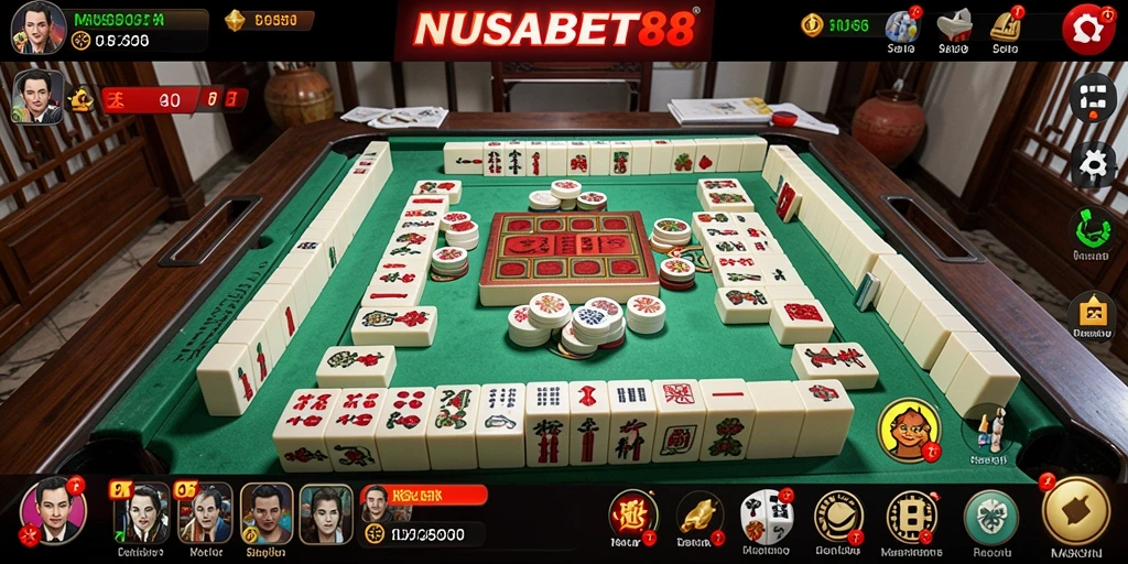Tampilan menarik dari gameplay Mahjong di NUSABET88.