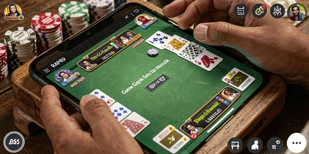 Tampilan gameplay menarik dari RAP89 dengan suasana Gaple.