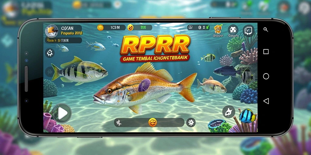Screenshot utama RPRR menampilkan gameplay seru Tembak Ikan.