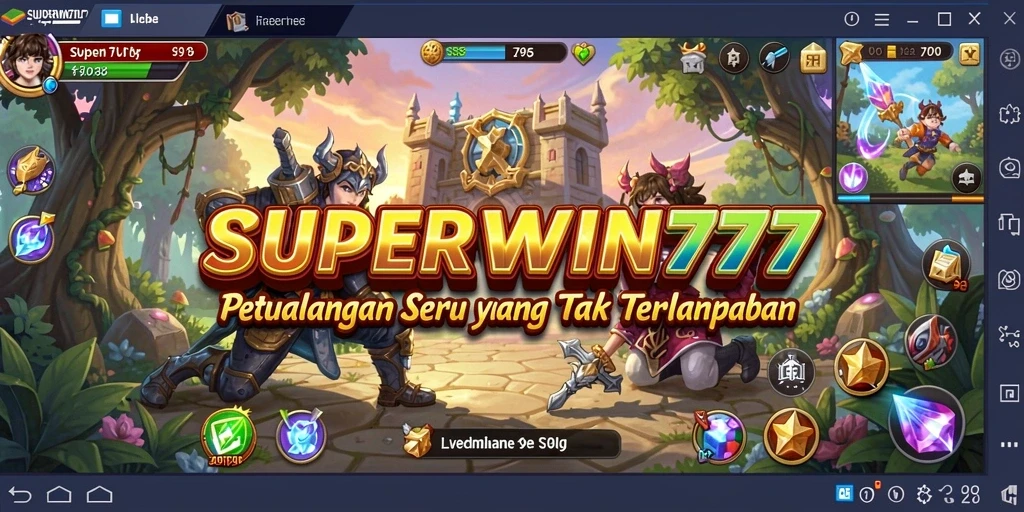 Tampilan gameplay SUPERWIN777 yang penuh aksi dan petualangan seru.