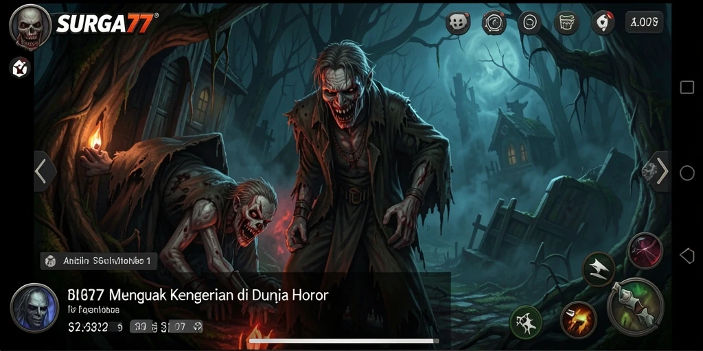 Screenshot utama SURGA77 menampilkan gameplay yang mencekam dan misterius.