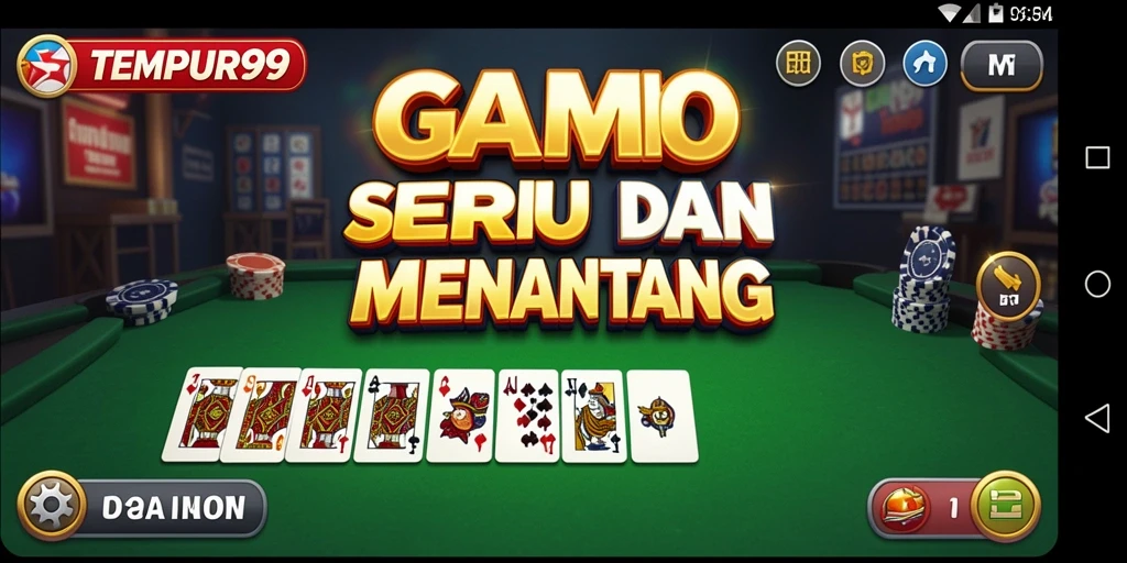 Tampilan permainan Domino yang seru dan menarik di TEMPUR99.