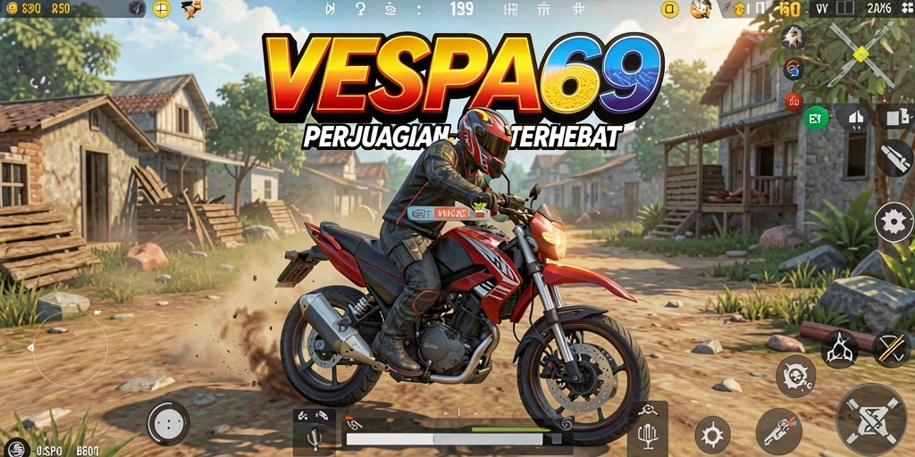 Tampilan gameplay seru dalam VESPA69, pertarungan epic di medan perang.