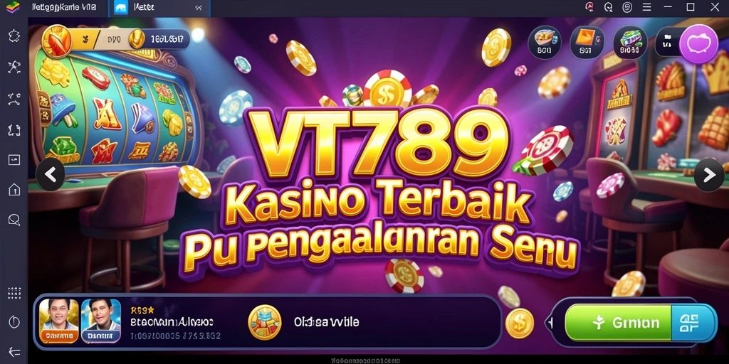 Tampilan gameplay seru dari VT789 dengan suasana Kasino yang mendebarkan.